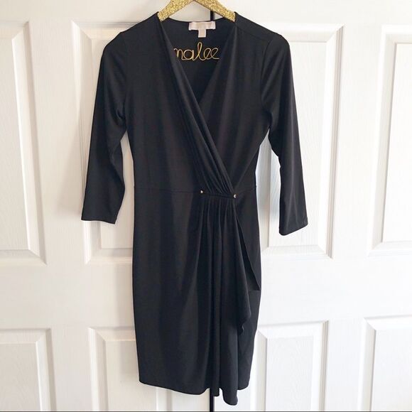 Michael Michael Kors Black 3/4 Wrap Dress - Picture 2 of 7
